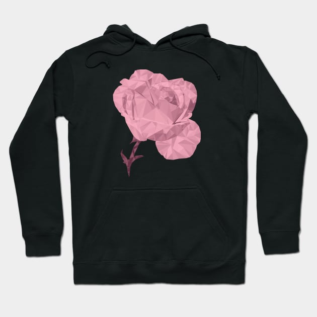 A Single Pale Rose Hoodie by Hillier